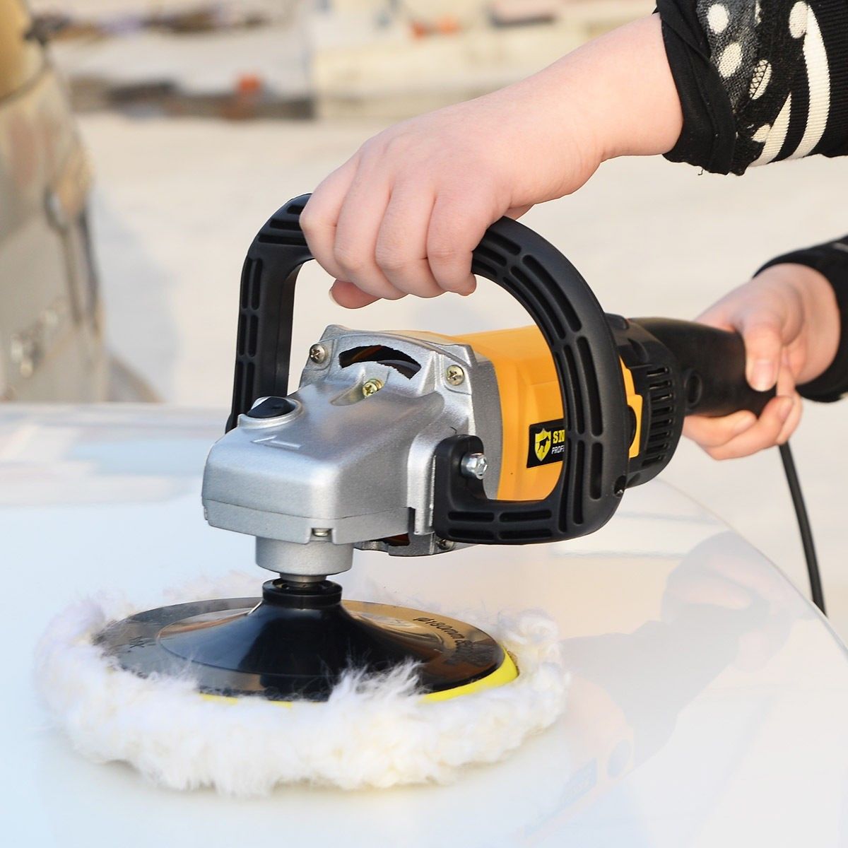 Hot 7" Auto Car Paint Polisher/Buffer Waxer 110V 1200W Electric 6