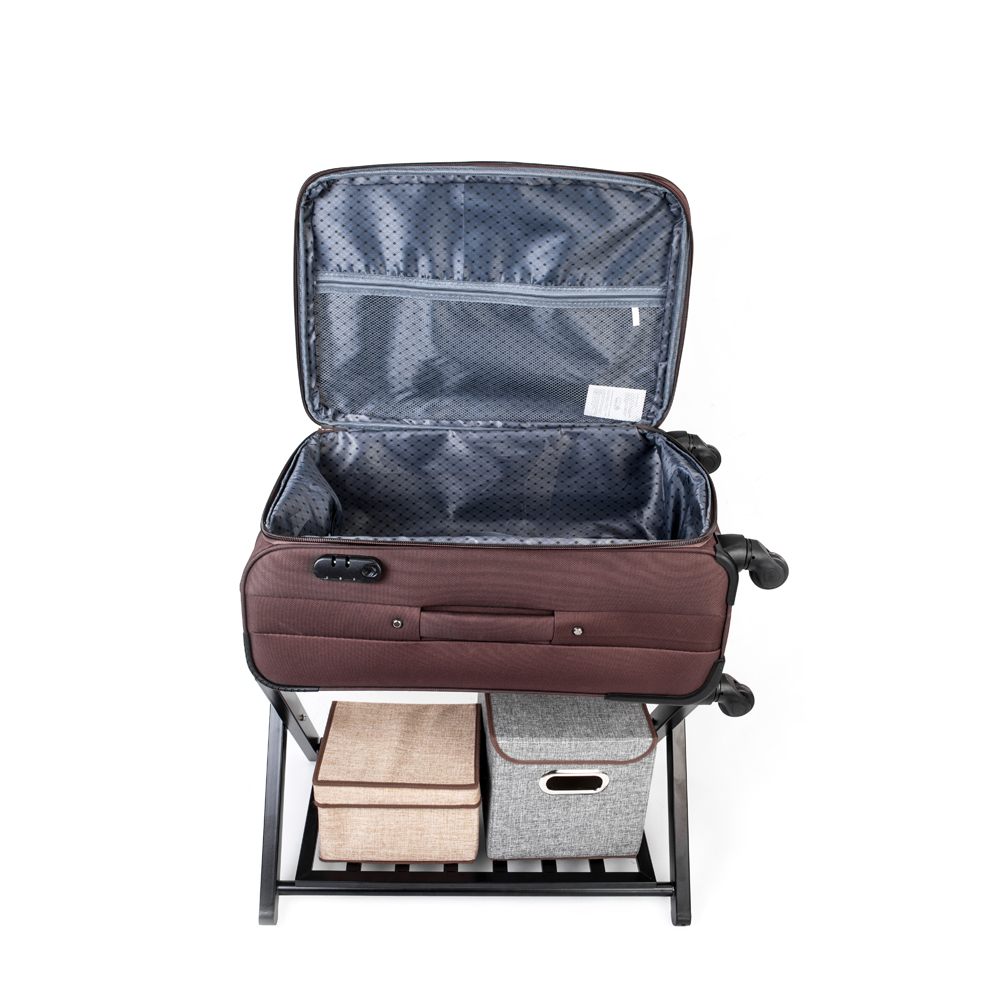 Wood Luggage Rack Folding Stand Shelf Suitcase Bag Storage Holder