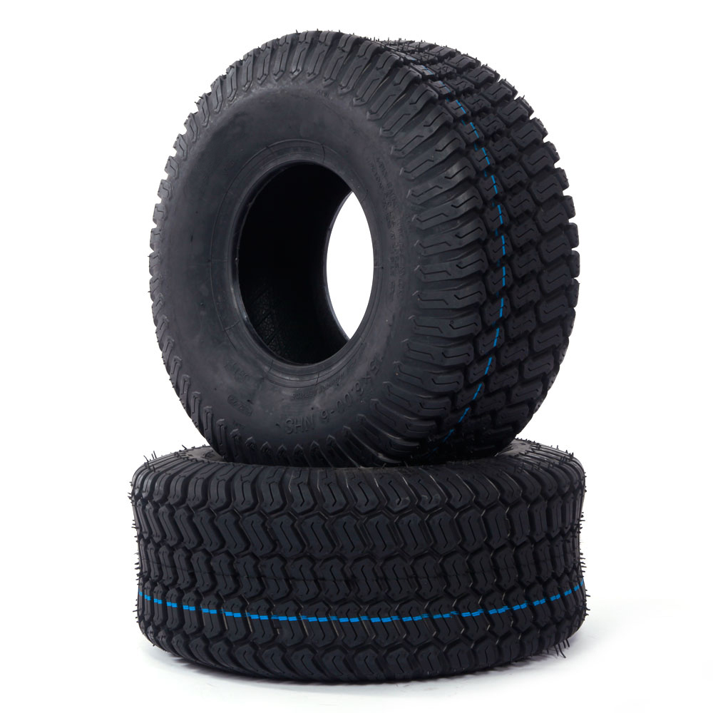TWO 15X6.00-6 Turf Lawn Mower 15X6-6 P332 Tractor Mower Set of Two Tires