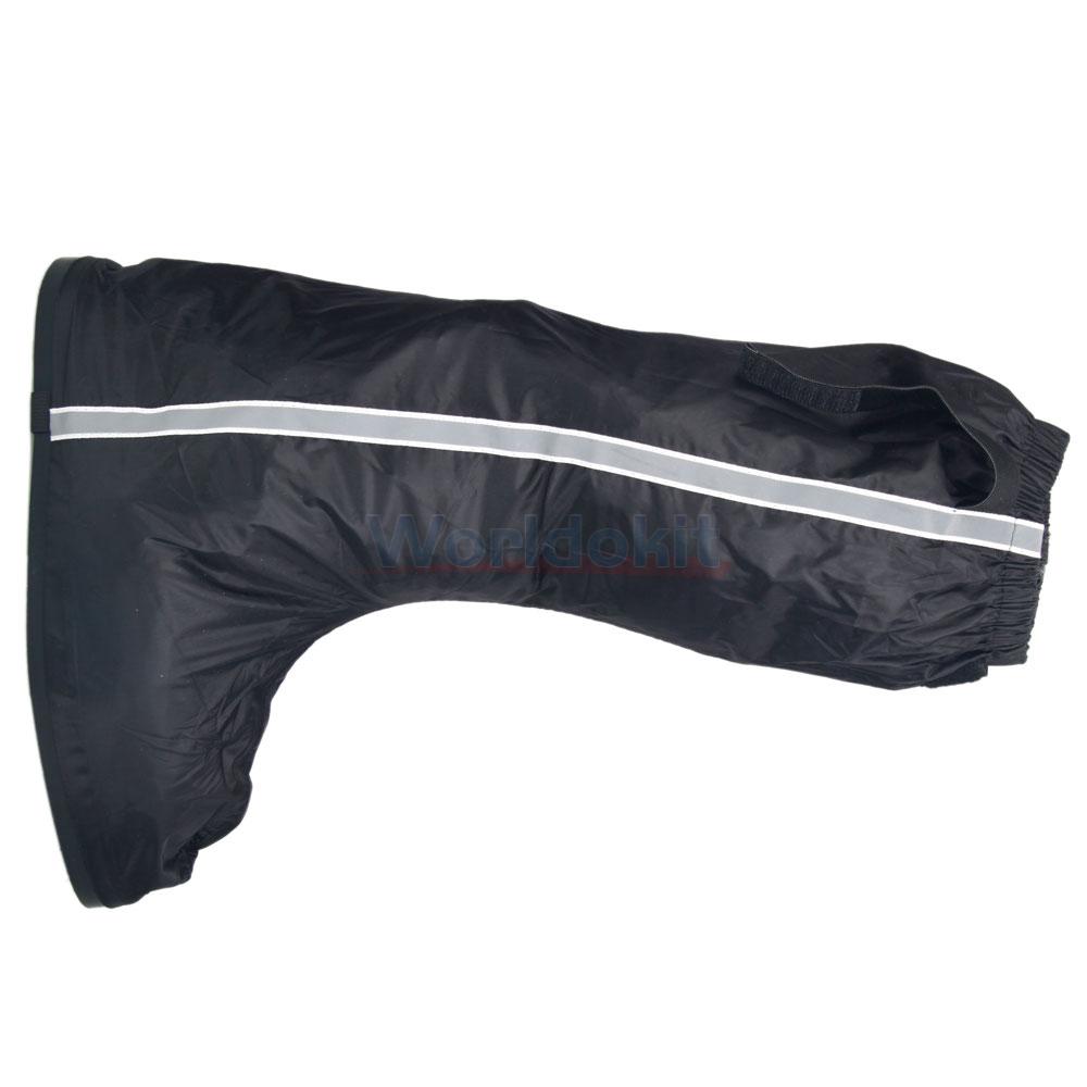 New Motorcycle Rain Boot Cover Waterproof Biker Gear Shoes Black 4445